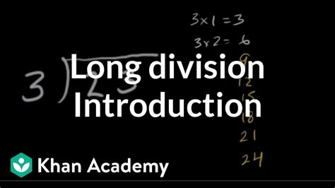 long division khan academy